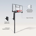 54 In. Polycarbonate Adjustable In-Ground Basketball Hoop