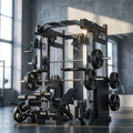 Home Gym Smith Machine Cable Crossover Weightlifting Sports Training