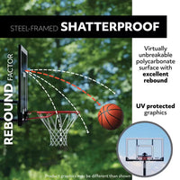 54 In. Polycarbonate Adjustable In-Ground Basketball Hoop