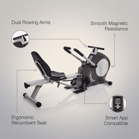 Stamina Conversion II Recumbent Bike/Rower, with Smart Workout App with No Subscription Required — Lifestyle