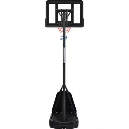 8 Ft. to 10 Ft. Black Metal Portable Basketball Hoop Height Adjustment with LED Lights