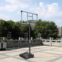 6.6 Ft. to 10 Ft. Adjustable Height Portable Basketball Hoop Goal Basketball System Basketball Equipment with Wheels