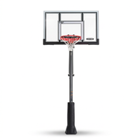54 In. Polycarbonate Adjustable In-Ground Basketball Hoop — Studio Shot
