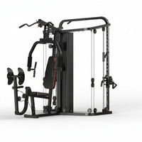 Home Gym Smith Machine with 138LB Weight Stack, Leg Press & LAT Station for Full Body Workouts — Studio Shot