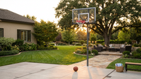 54 In. Polycarbonate Adjustable In-Ground Basketball Hoop — Lifestyle