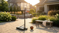 6.6 Ft. to 10 Ft. Adjustable Height Portable Basketball Hoop Goal Basketball System Basketball Equipment with Wheels — Lifestyle